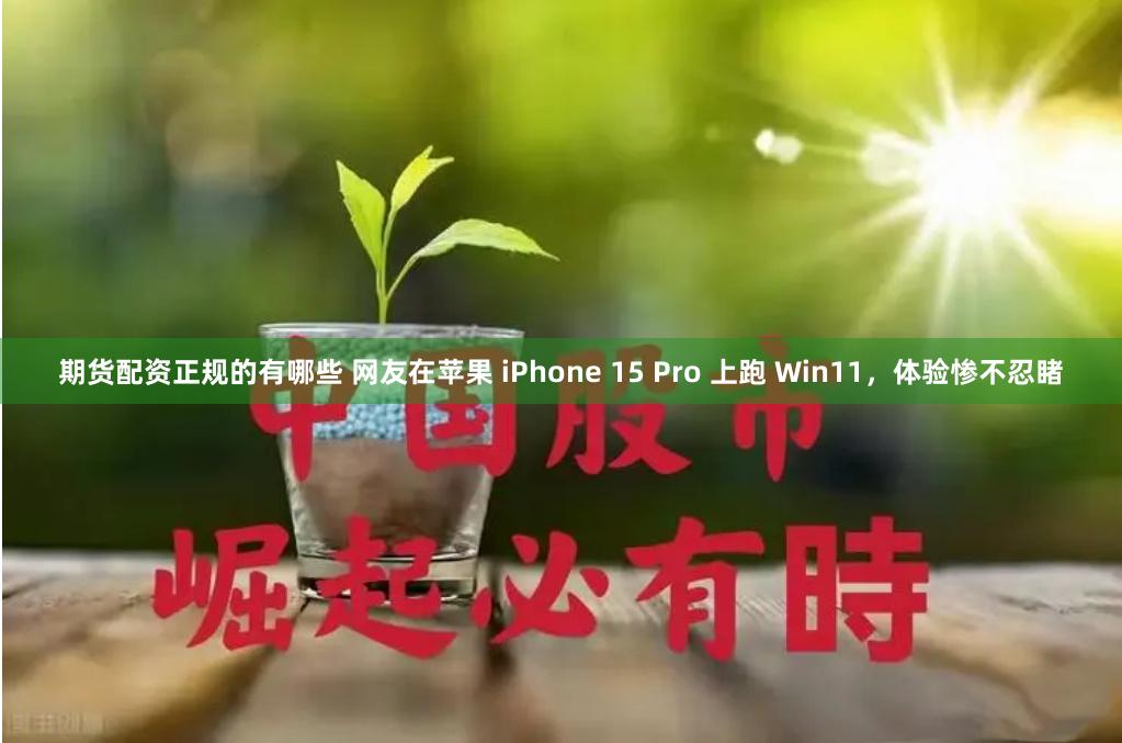 期货配资正规的有哪些 网友在苹果 iPhone 15 Pro 上跑 Win11，体验惨不忍睹