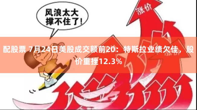 配股票 7月24日美股成交额前20：特斯拉业绩欠佳，股价重挫12.3%