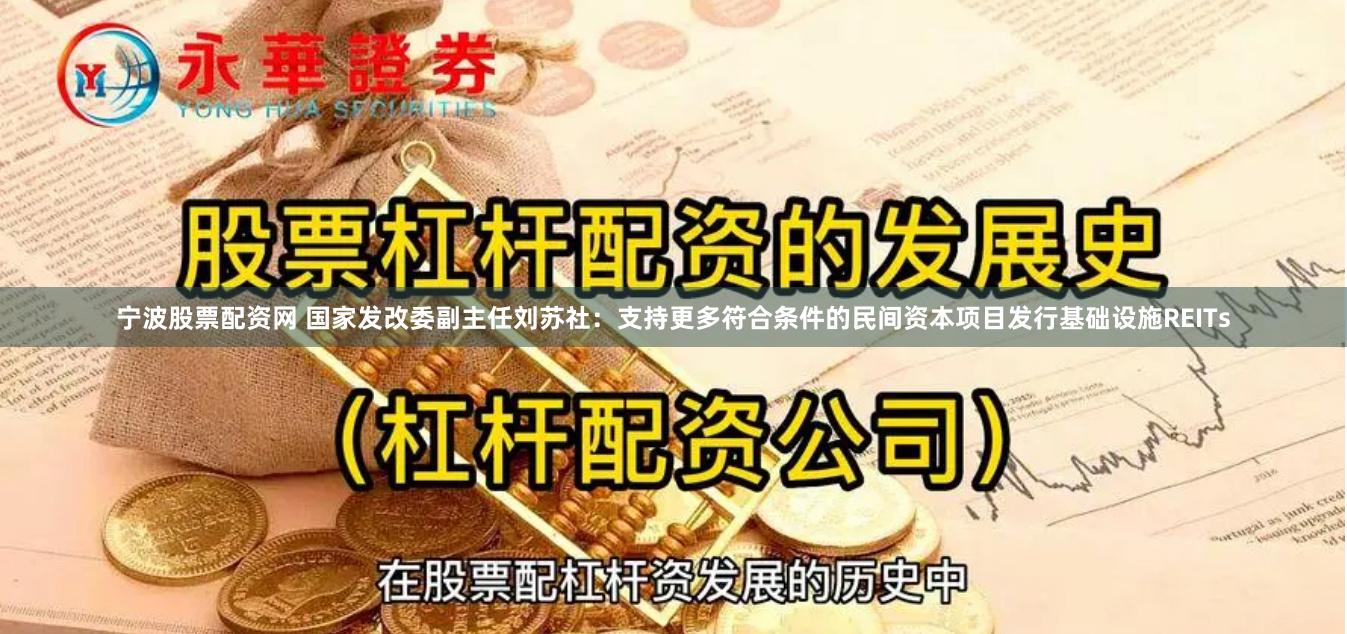 宁波股票配资网 国家发改委副主任刘苏社：支持更多符合条件的民间资本项目发行基础设施REITs